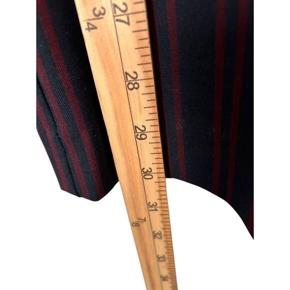 Loft Julie Trouser Size 10 Red Striped Straigh Leg Sailor High Rise Career Pants - Picture 10 of 11
